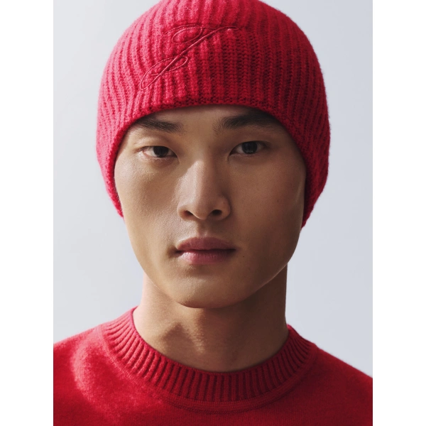 Jacquemus The Espiral Beanie in Red | Beanies | Coveti