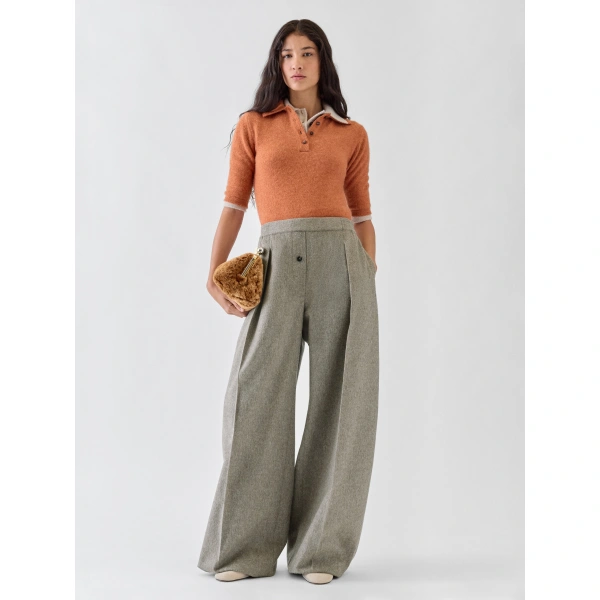 Jacquemus The Flanelle Pants in Beige | Tailored pants | Coveti