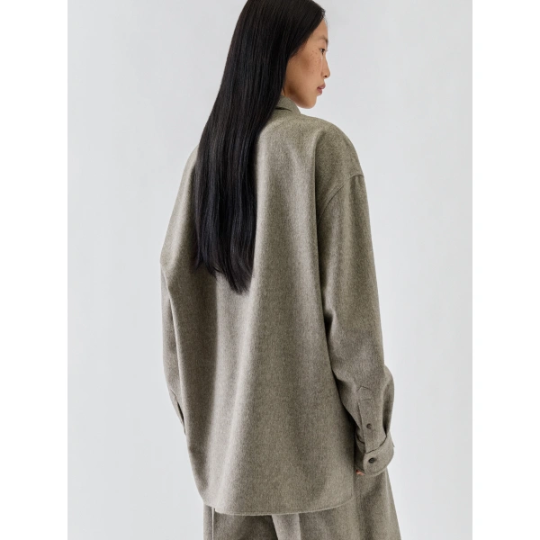 Jacquemus The Flanelle Shirt in Beige | Shirts | Coveti