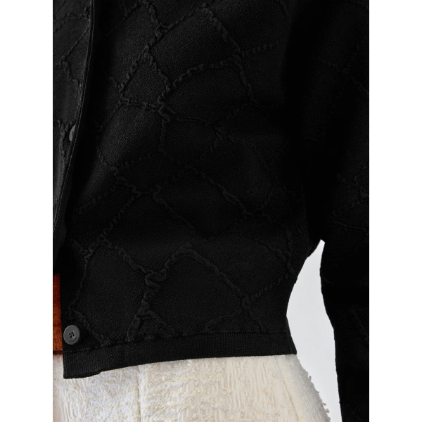 Jacquemus The Giraffe Cardigan in Black | Cardigan | Coveti