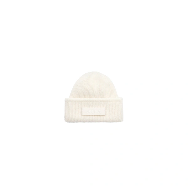 The Gros Grain Beanie in Off-White