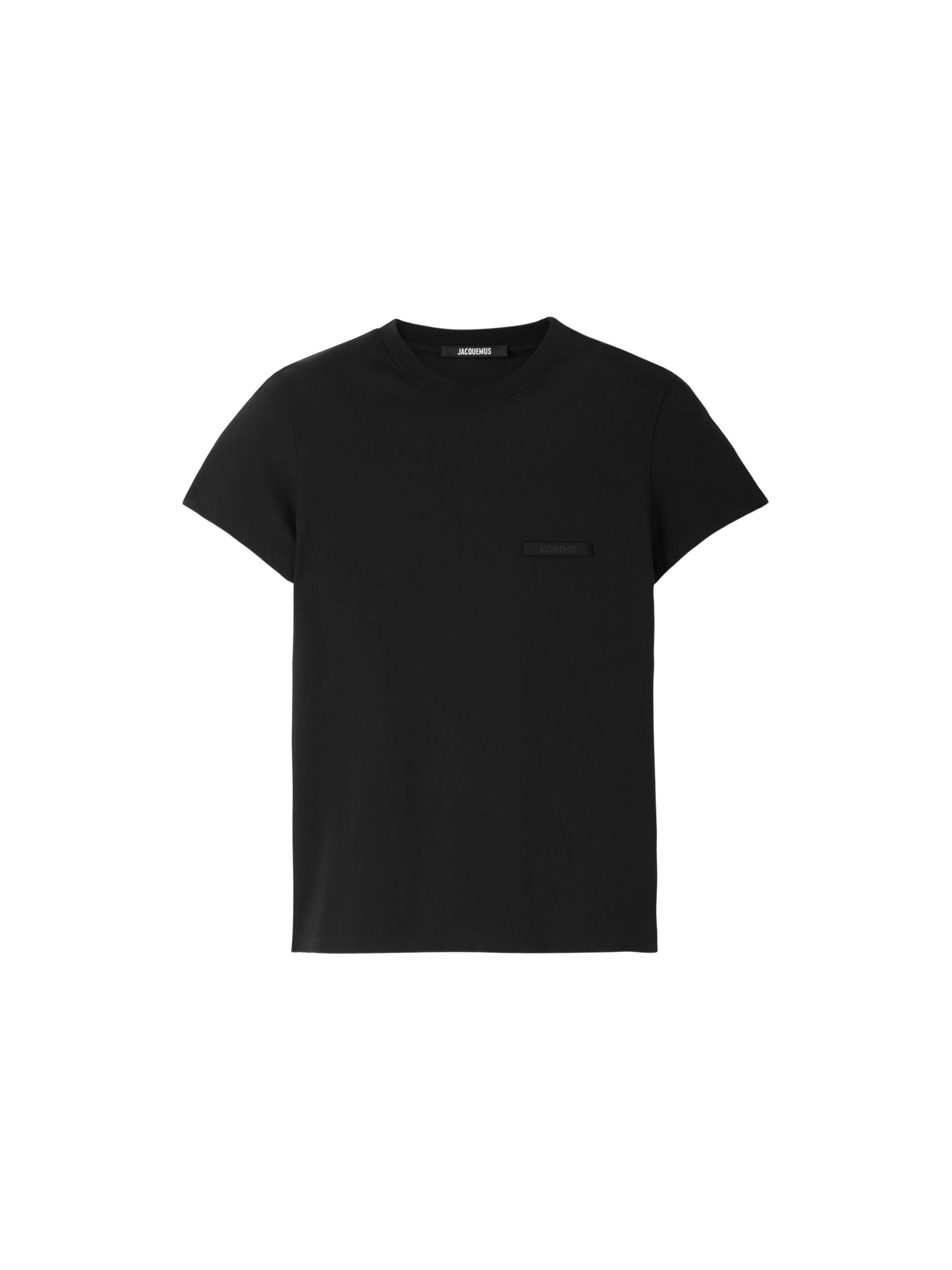 Jacquemus-The-Gros-Grain-Short-Sleeve-T-Shirt-in-Black-coveti-white Jacquemus Gros Grain Short-Sleeve T-Shirt top
