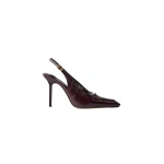 Jacquemus The High Cubisto Mules in Dark Burgundy | Mules | Coveti
