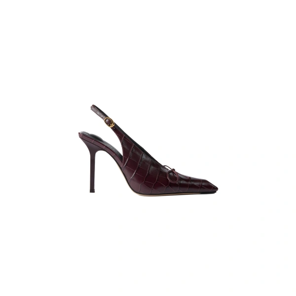 The High Cubisto Mules in Dark Burgundy