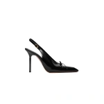 Jacquemus The High Cubisto Slingbacks in Black | Slingbacks | Coveti