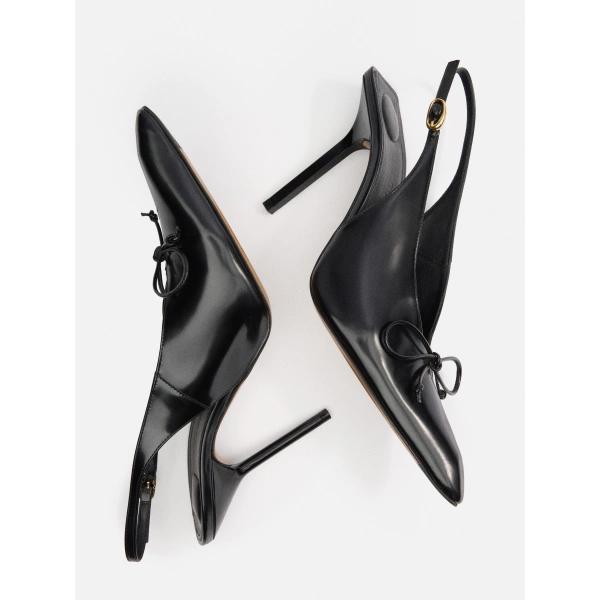 Jacquemus The High Cubisto Slingbacks in Black | Slingbacks | Coveti