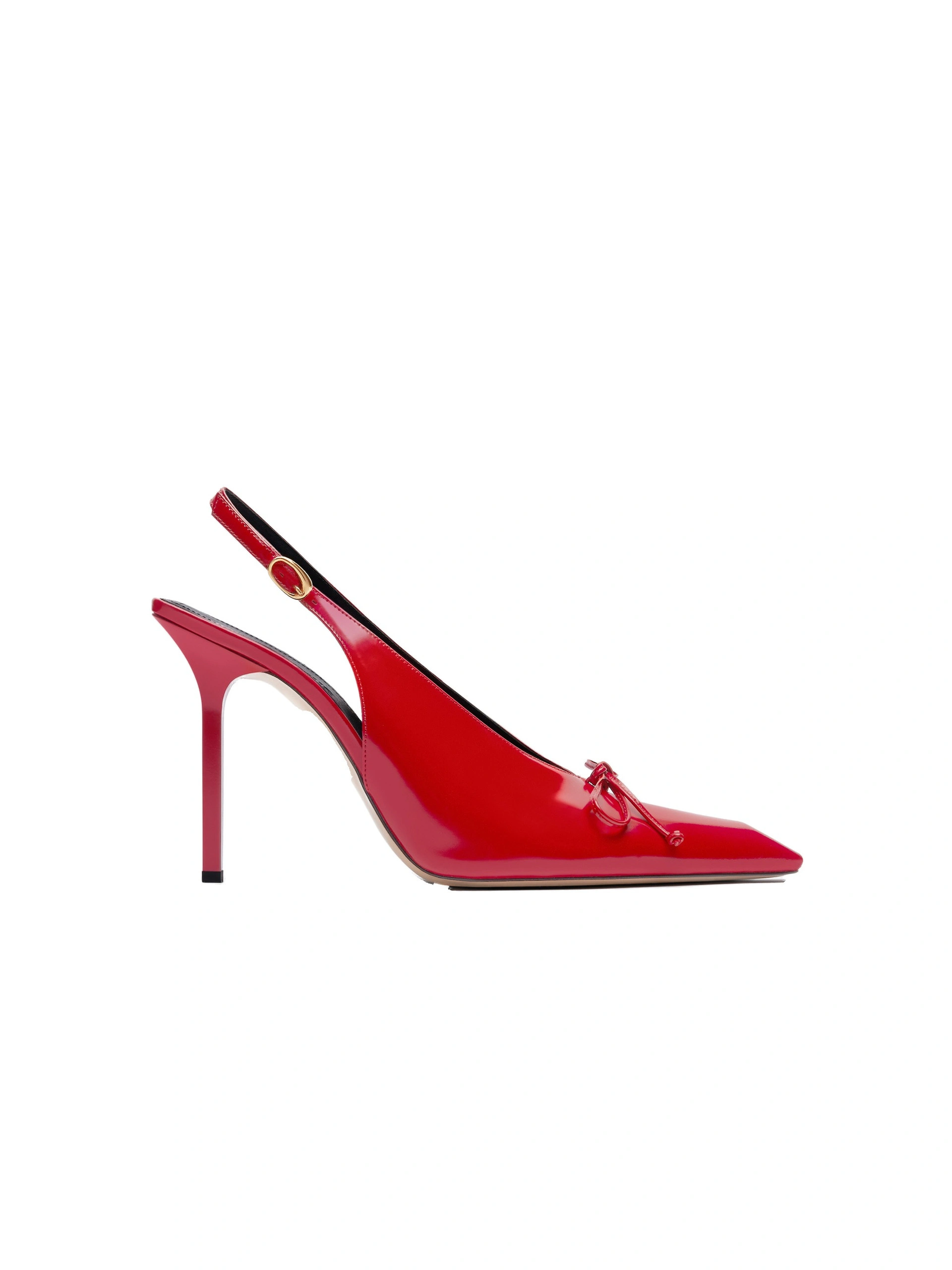 Jacquemus The High Cubisto Slingbacks in Red Jacquemus The High Cubisto Slingbacks in Red | Slingbacks | Coveti