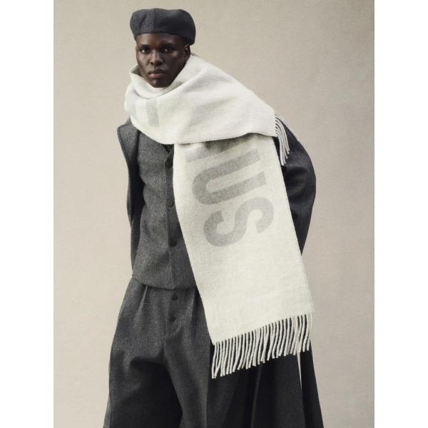 Jacquemus The Jacquemus Scarf in Grey | Scarves | Coveti