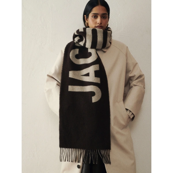 Jacquemus The Jacquemus Scarf in Multi Brown | Scarves | Coveti
