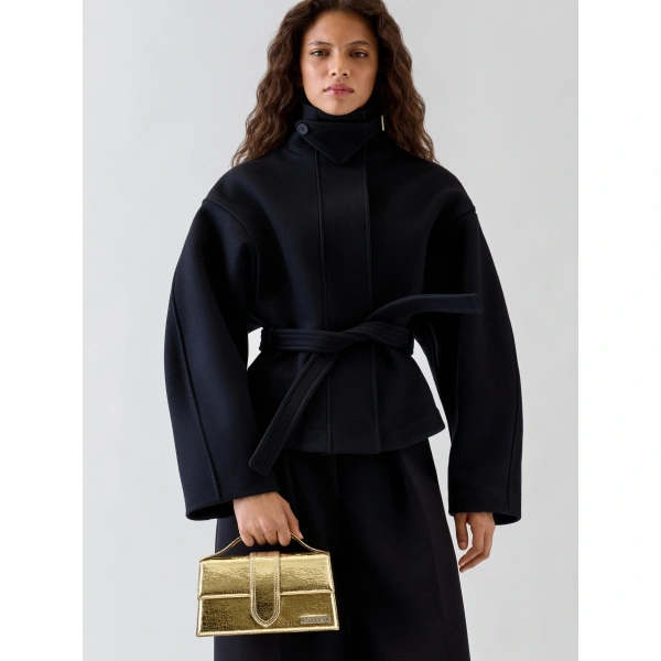 Jacquemus The Large Bambino Bag in Gold | Shoulder & Crossbody Bags | Coveti