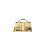 Jacquemus The Large Bambino Bag in Gold | Shoulder & Crossbody Bags | Coveti