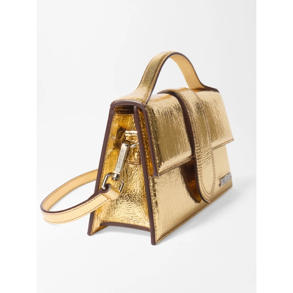 Jacquemus The Large Bambino Bag in Gold | Shoulder & Crossbody Bags | Coveti