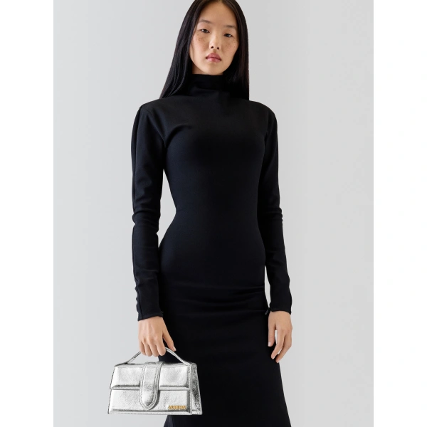 Jacquemus The Large Bambino Bag in Silver | Shoulder & Crossbody Bags | Coveti