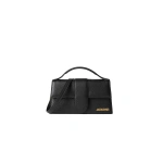 Jacquemus The Large Bambino Grained Bag in Black | Shoulder & Crossbody Bags | Coveti