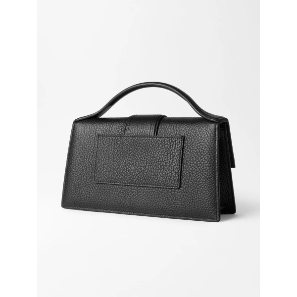 Jacquemus The Large Bambino Grained Bag in Black | Shoulder & Crossbody Bags | Coveti