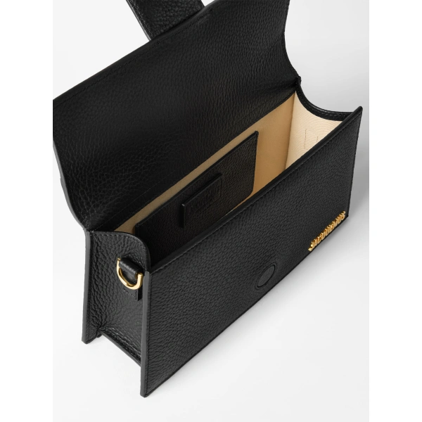 Jacquemus The Large Bambino Grained Bag in Black | Shoulder & Crossbody Bags | Coveti