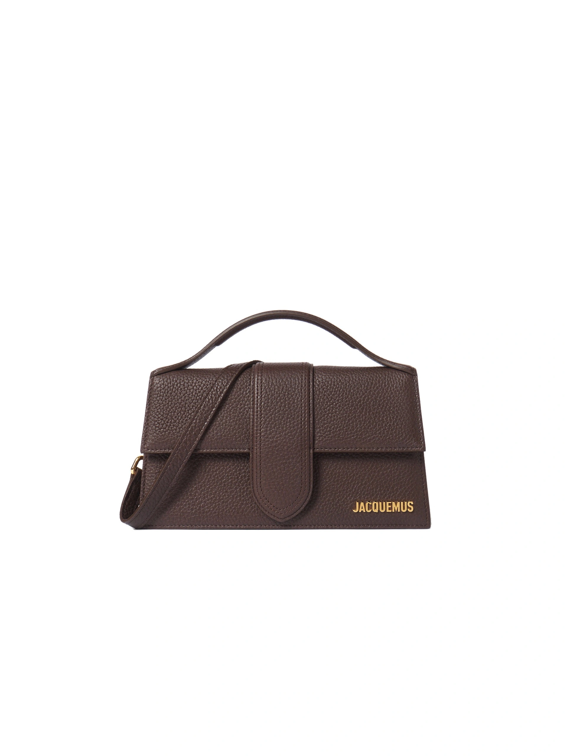 Jacquemus The Large Bambino Grained Bag in Dark Brown Jacquemus The Large Bambino Grained Bag in Dark Brown | Shoulder & Crossbody Bags | Coveti