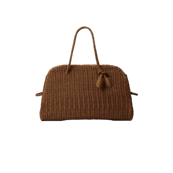 The Large Raffia Turismo Bag in Camel
