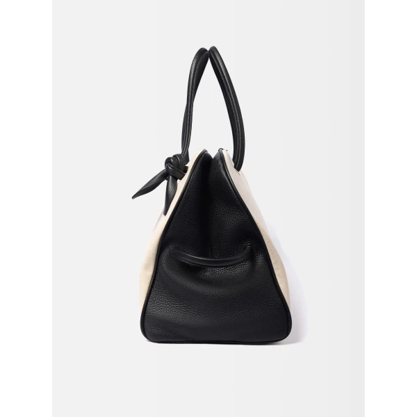 beige tote bag
