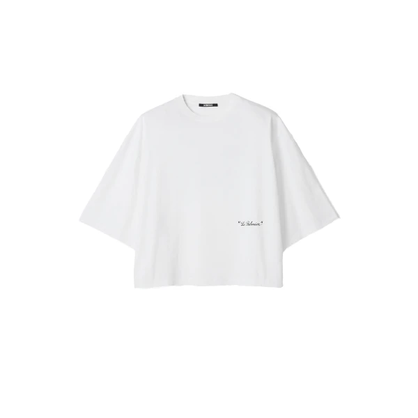 The “Le Palmier” T-Shirt in Palmier Print White