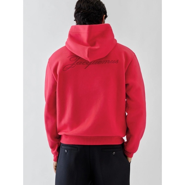 Jacquemus The Logo Hoodie in Red | Hoodies | Coveti