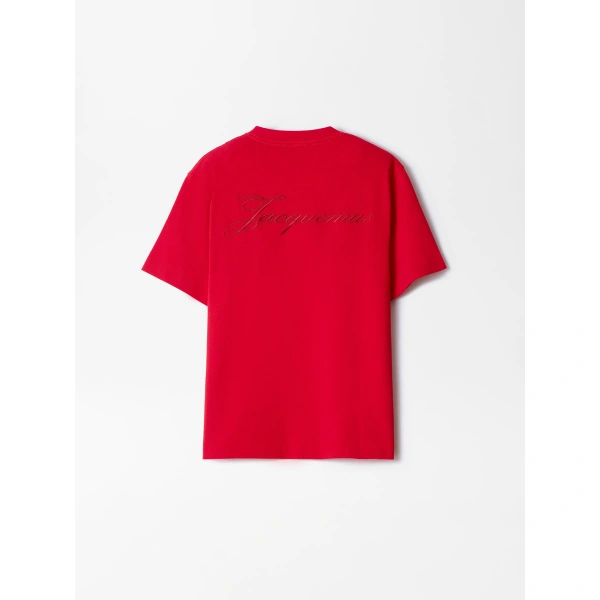 Jacquemus The Logo T-Shirt in Red | T-shirts | Coveti