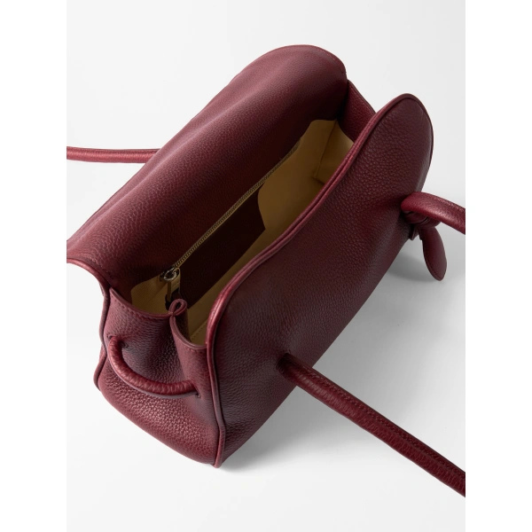 Jacquemus The Long Turismo Bag in Burgundy | Shoulder & Crossbody Bags | Coveti