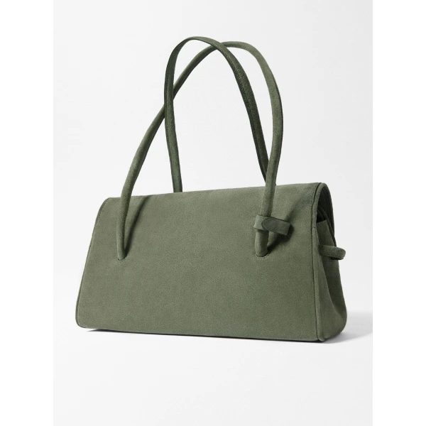 green shoulder bag