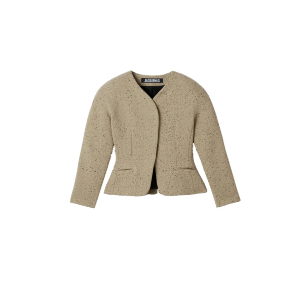 The Mini Ovalo Jacket in Beige