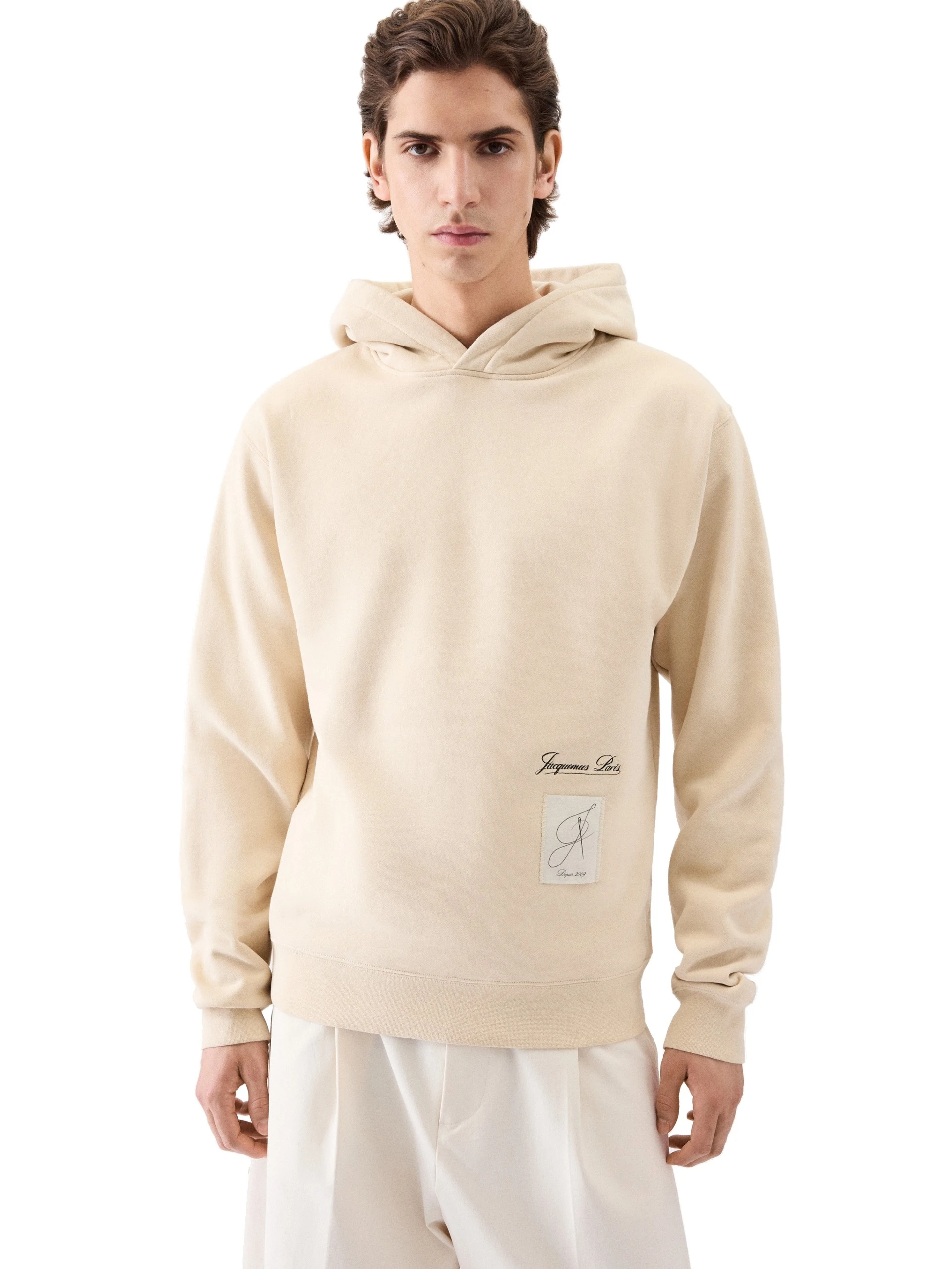 Jacquemus-The-Montaigne-Hoodie-in-Montaigne-Patch-Beige-coveti-white Jacquemus Montaigne Hoodie