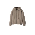 Jacquemus The Nuvola Zipped Cardigan in Light Taupe | Cardigan | Coveti