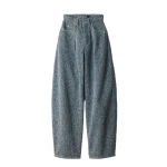 Jacquemus The Ovalo De-Nimes Denim Pants in Blue | Denim | Coveti
