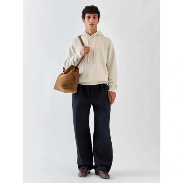 Jacquemus The Ovalo Hoodie in Off-White | Hoodies | Coveti