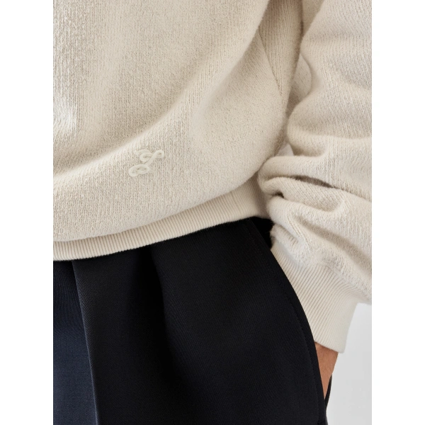 Jacquemus The Ovalo Hoodie in Off-White | Hoodies | Coveti