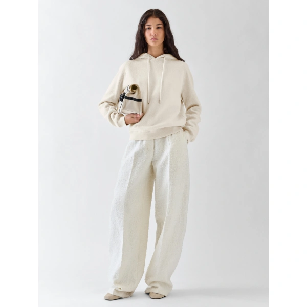Jacquemus The Ovalo Hoodie in Off-White | Hoodies | Coveti