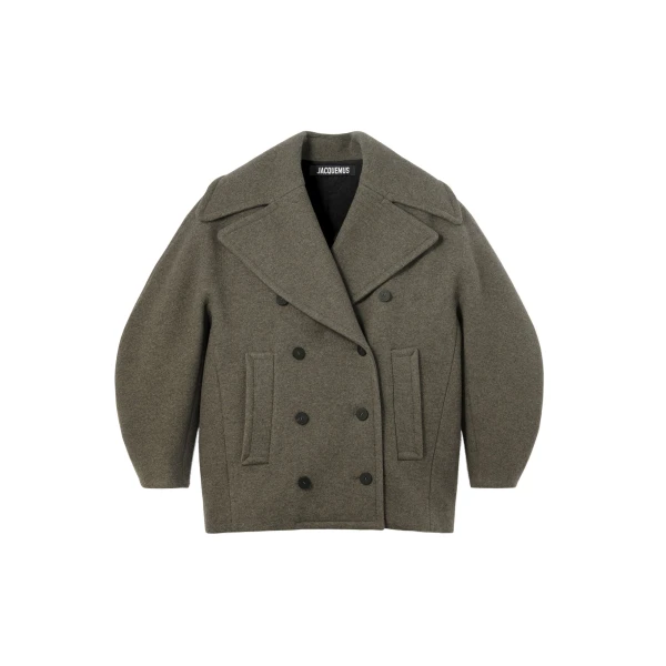 The Ovalo Peacoat in Dark Khaki