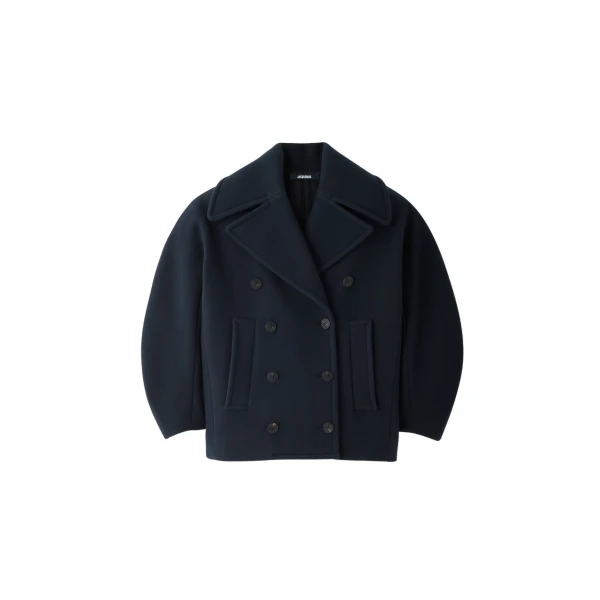 The Ovalo Peacoat in Dark Navy