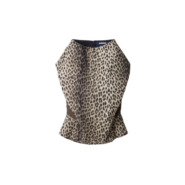 The Paloma Skirt in Leopard Beige and Black