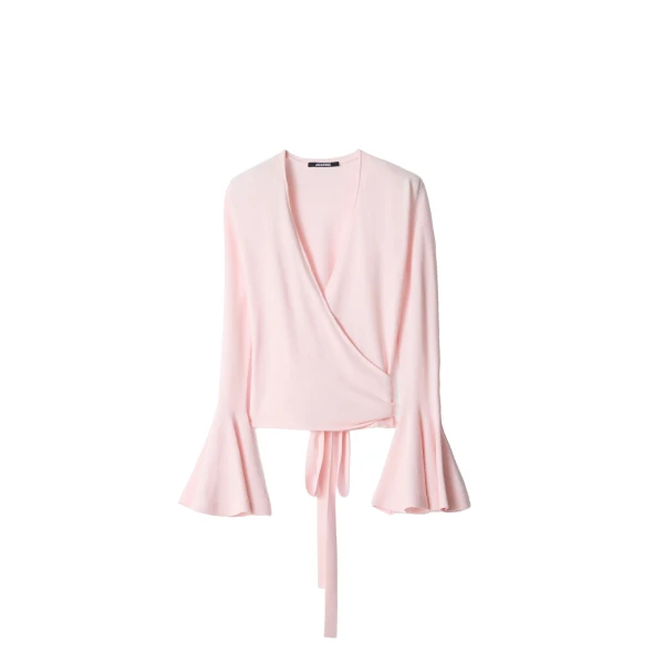 The Paysan Long-Sleeve Knit in Light Pink