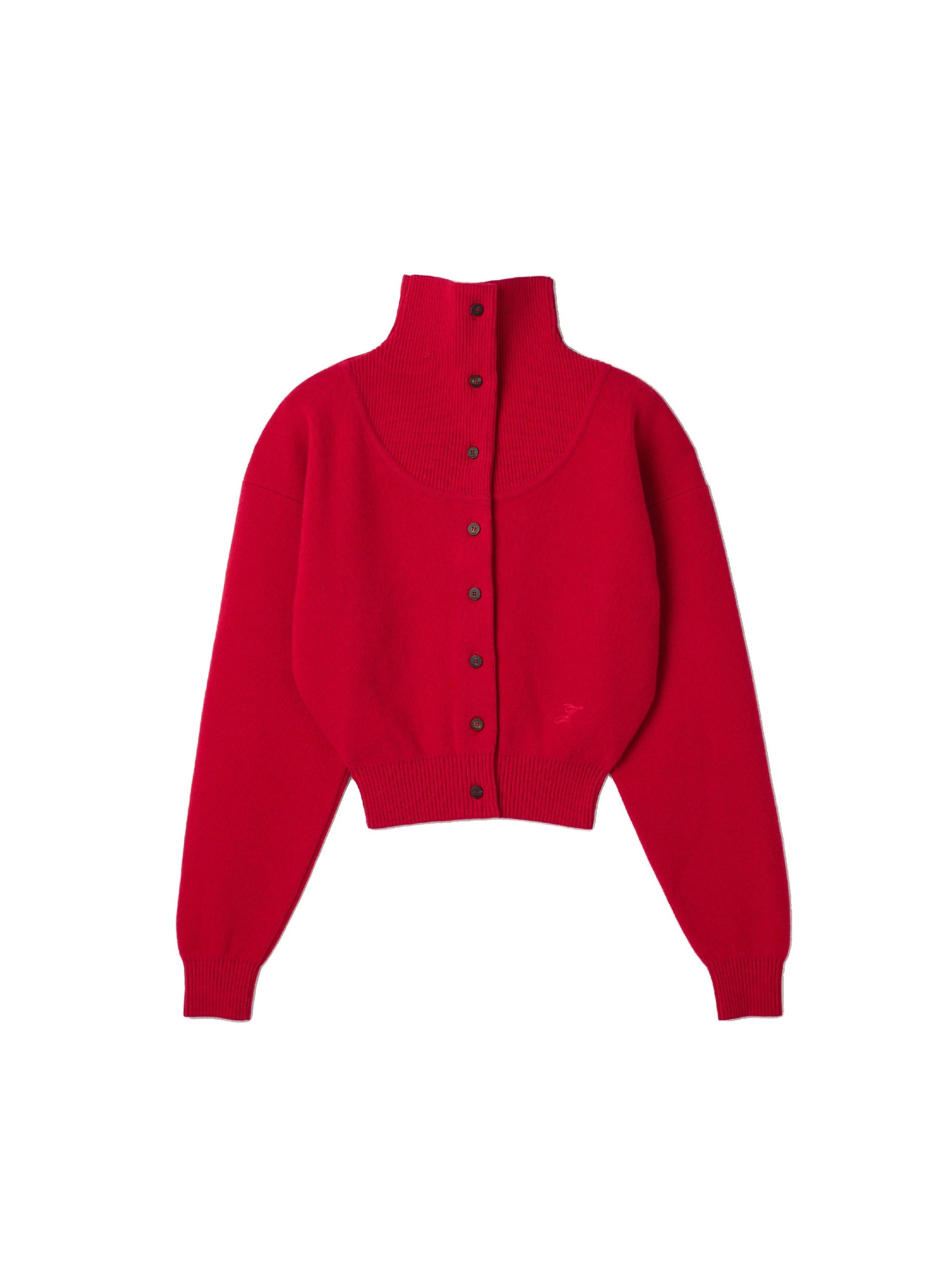 Mini Lin Bucket JACQUEMUS The Pelota Cardigan in Red | Cardigan | Coveti