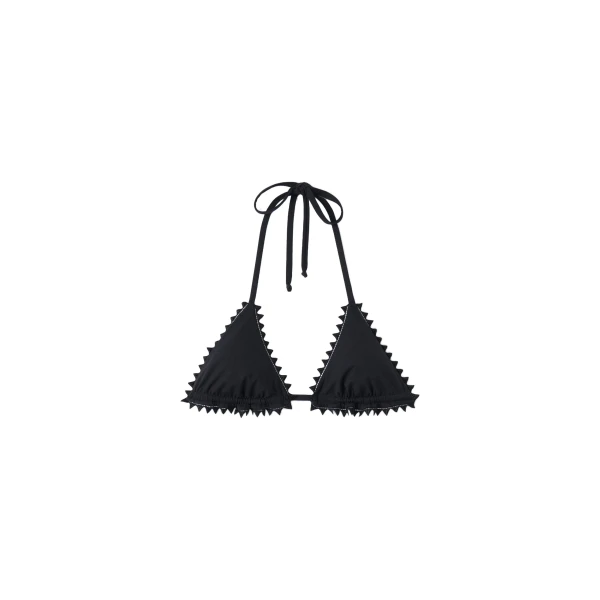 The Picot Bikini Top in Black