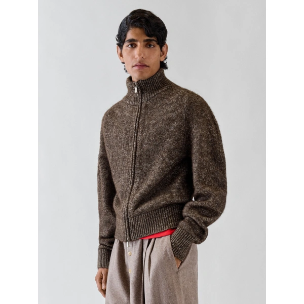 Jacquemus The Pilu Cardigan in Brown | Cardigan | Coveti