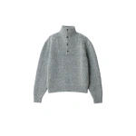 Jacquemus The Pilu Trucker-Collar Sweater in Dark Grey | Sweaters | Coveti