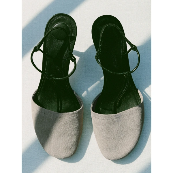 Jacquemus The Pina Sandals in Greige | Sandals | Coveti