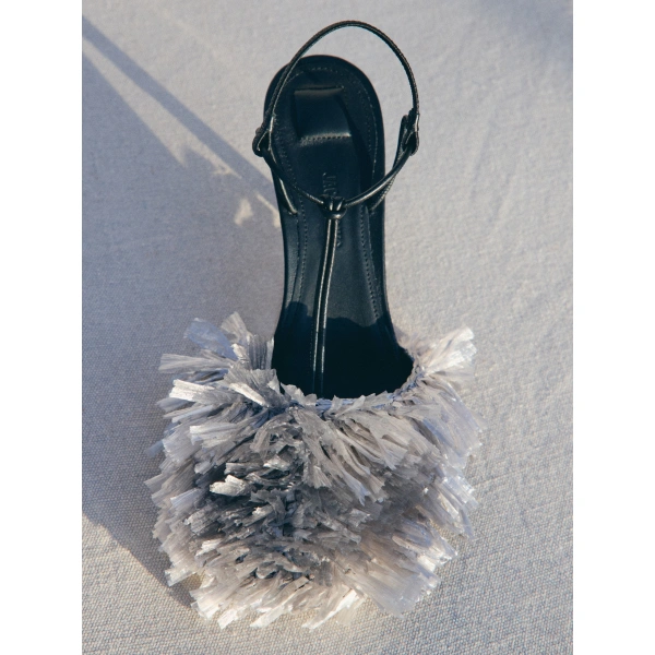 Jacquemus The Pina Sandals in Silver | Sandals | Coveti