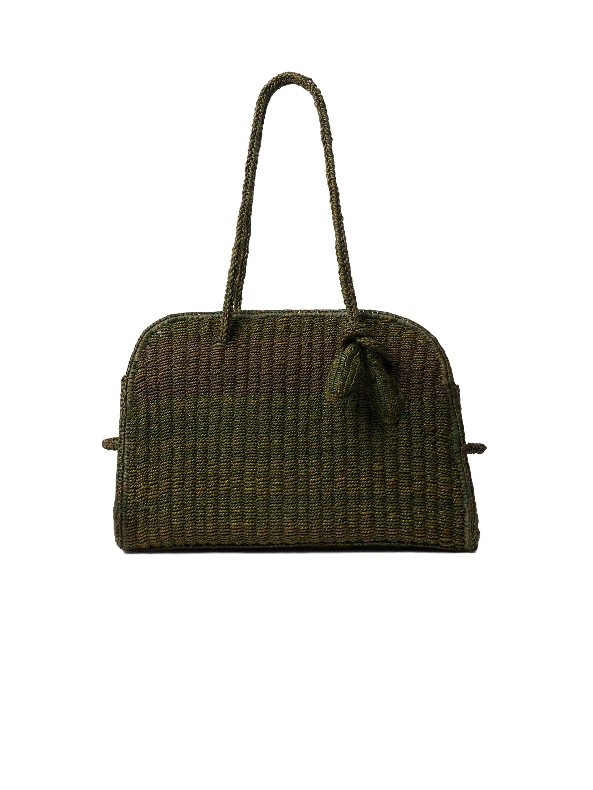 Jacquemus-The-Raffia-Turismo-Bag-in-Dark-Green-coveti-white Jacquemus Raffia Turismo Bag