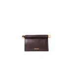 Jacquemus The Rond Carre Bag in Midnight Brown | Clutch Bags | Coveti