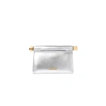 Jacquemus The Rond Carre Bag in Silver | Clutch Bags | Coveti