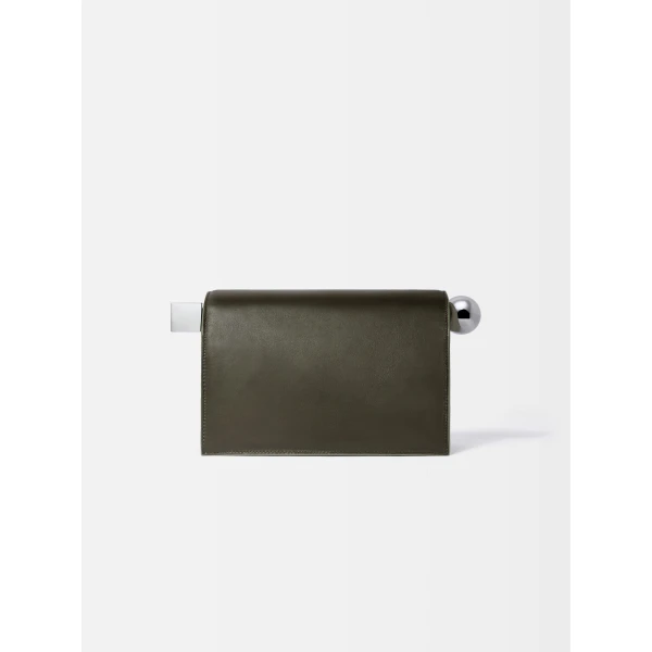 dark khaki Jacquemus clutch