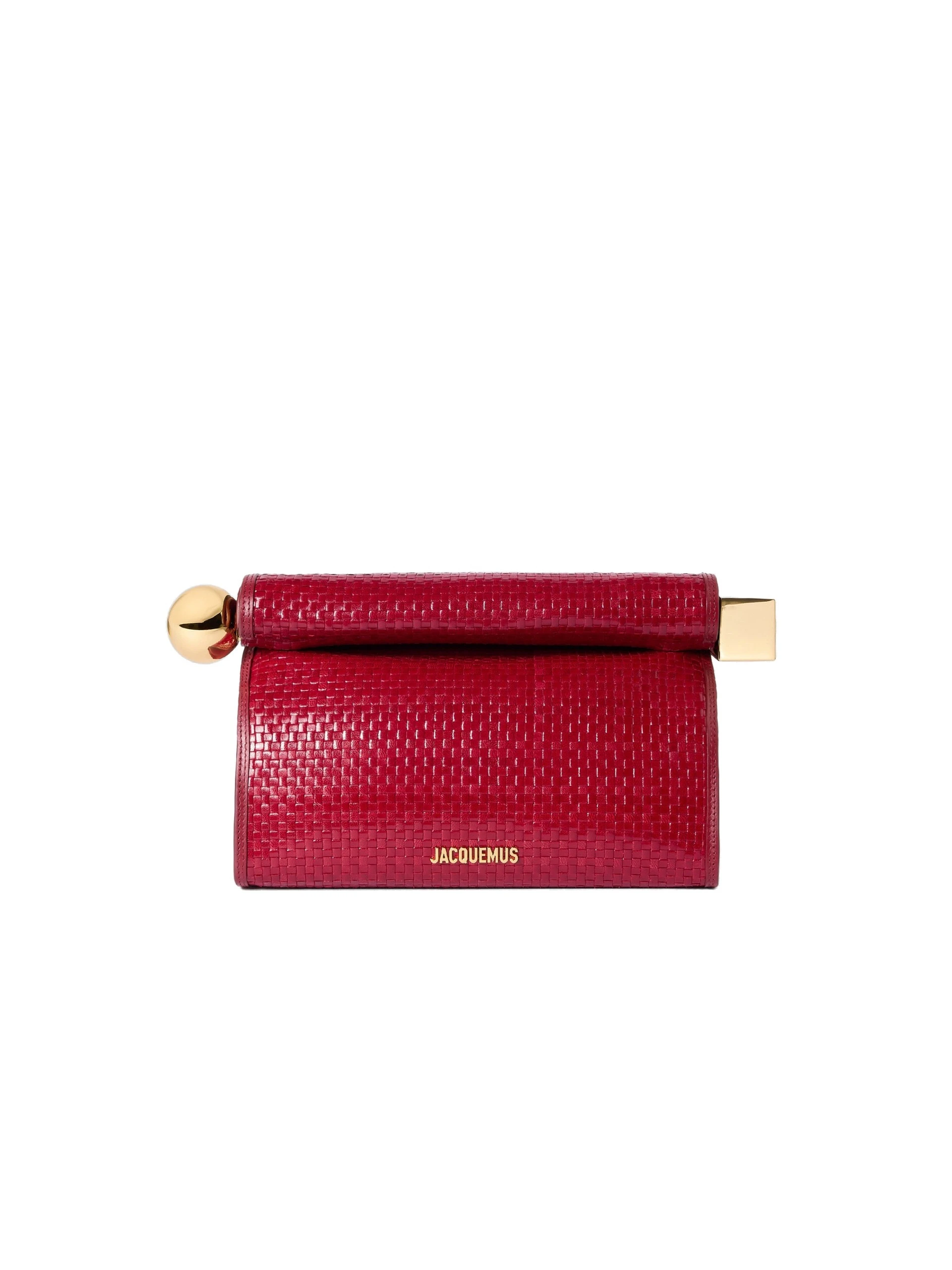 Jacquemus-The-Rond-Carre-Clutch-in-Dark-Red-coveti-white Jacquemus Rond Carre Clutch